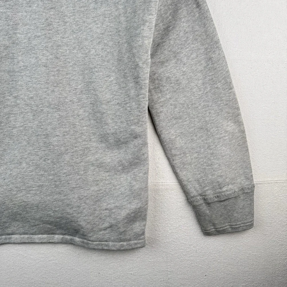 90s Vintage Polo Ralph Lauren Mens‎ Large Henley Sweatshirt Gray *Distressed